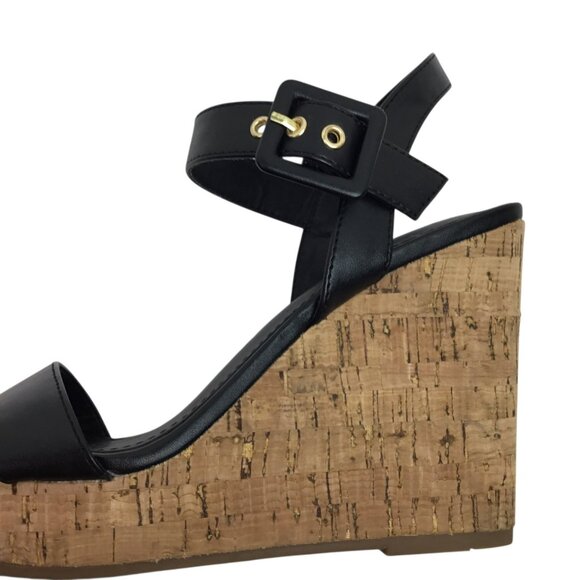 Marc Fisher Zane Womens 7.5M Open Toe Cork Wedge Platform Sandals - Picture 7 of 14